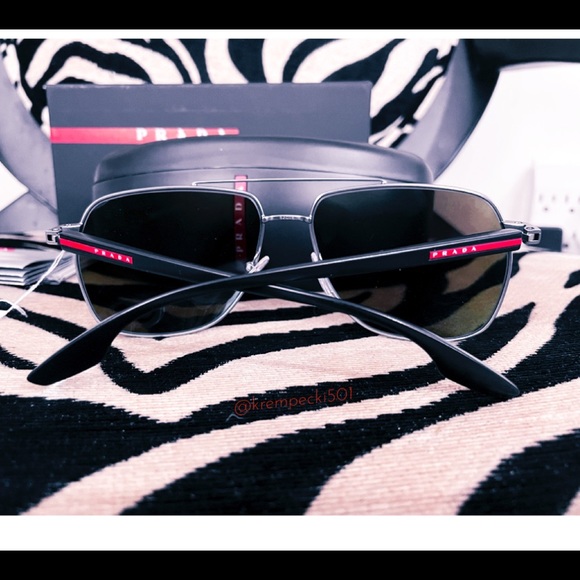 PRADA unisex mirrored blue auth/new sunglasses - Picture 6 of 10